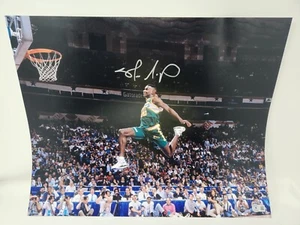 Foto firmada por Shawn Kemp de Seattle Supersonics 16x20 certificado de autenticidad BAS BUF - Imagen 1 de 3