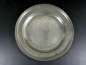 Plat Etain XVIII° Poinçons, D - 29,2 cm - Foto 1 di 9