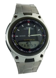 Nuevo Reloj Casio AW80D 1A para Hombre Ana-Digi Hora Mundial S Banda de Acero 50 M Agua R - Imagen 1 de 5