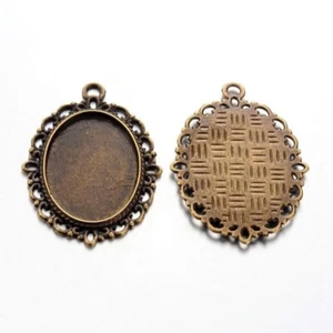 lot de 5 Supports pour cabochon 25x18 mm - Imagen 1 de 2