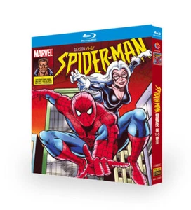 Spider-Man Season 1-5 Blu-ray 4 Disc Animated BD All Region English Boxed - Afbeelding 1 van 1