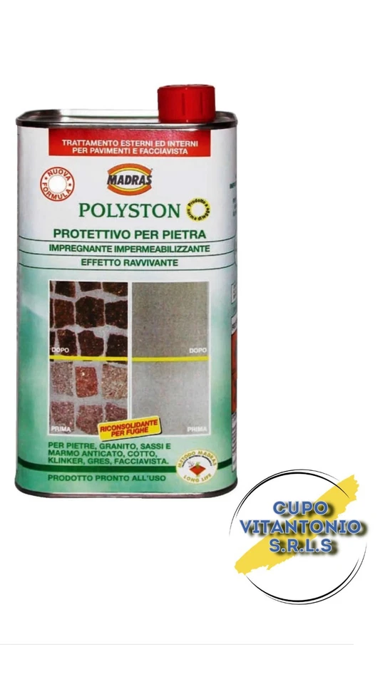 POLYSTON LT.1 MADRAS PROTETTIVO IMPERMEABILIZZANTE EFFETTO BAGNATO PIETRA, FUGHE