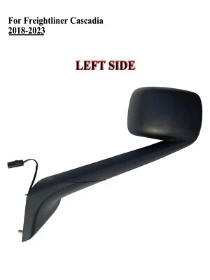 Driver Left Side Black Hood Mirror For Freightliner New Cascadia 2018-2022 - Image 1 of 4