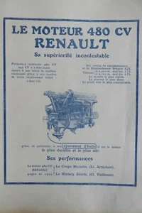 12/1924 PUB RENAULT LUFTFAHRTMOTOR 480 PS AERO ENGINE COUPE MICHELIN ZENITH AD - Bild 1 von 1