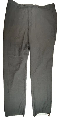 Calvin Klein Pantalones Pantalones Para Hombre Negro Rayas 38w Lana Poliéster Vestido Estilo Ciudad Foto 1 de 4