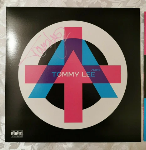TOMMY LEE Motley Crue “Andro” AUTOGRAPHED Vinyl LP Signed Blue And Pink Viny l#2 Cover