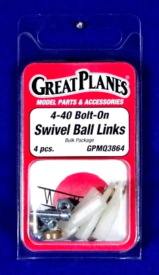 GRANDES PLANOS 4-40 ELOS ESFÉRICOS GIRATÓRIOS APARAFUSADOS (PACOTE DE 4) (PARTE # GPMQ3864) - Imagem 1 de 2