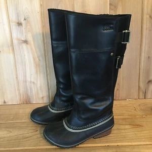 Sorel Slimpack Tall II wasserdichte Reitstiefel Damen 5 schwarz - Bild 1 von 13