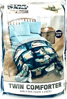 Edredón doble Jay Franco & Sons Star Wars The Mandalorian & Grogu 64" X 86" Foto 1 de 2