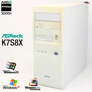 PC ORDENADOR ASROCK K7S8X AMD ATHLON XP 3000+ 80GB PARALELO RS-232 WINDOWS WIN 98 - Imagen 1 de 7