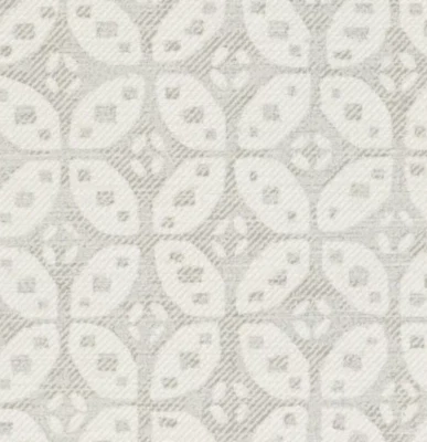 Fermoie Ornamental Cotton Print Fabric - Hamble / Grey 2.10 yds HAMB-015 - Image 1 of 2