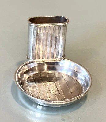 Vintage Antique Cartier Sterling Silver 925 Art Deco Matchbox Ashtray Combo - Image 1 of 4