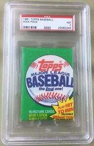 1981 Topps Baseball Card Wax Pack - PSA 7!