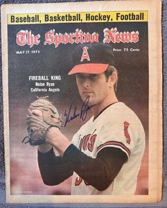 Nolan Ryan Signed 1975 Sporting News BAS LOA Angels “Fireball King” Autograph - Picture 1 of 5