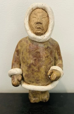 Hand Carved Soap Stone (?) Inuit Eskimo Figure - Image 1 of 4