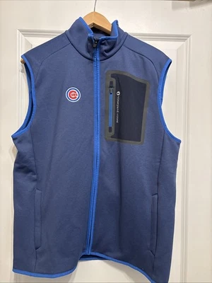 Chicago Cubs Vineyard Vines Vest Mens M Powerstrerch Full Zip Pockets - Image 1 of 4