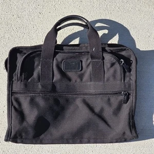 TUMI | 207D3 Nylon Aktentasche ALPHA Elektrokabeltasche Set | Schwarz | 16x12inch - Bild 1 von 8