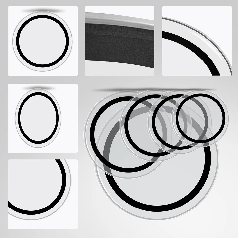 ZXFLOOV 22 Inch Drum Heads for Optimum Tone with Foam Dampening Technology