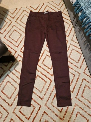 Dorothy Perkins Burgandy Jeggings Sz 14 In Excellent Condition - Image 1 of 3
