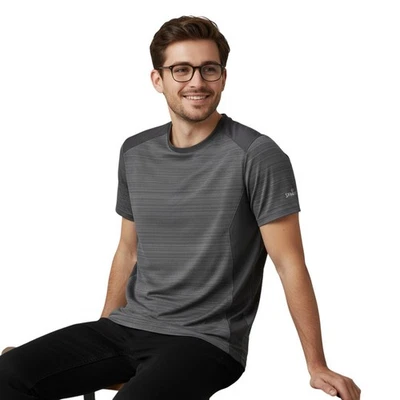 Spalding active t-shirt  Small (slim fit C36) /gray+ black blend/short sleeves - Image 1 of 4