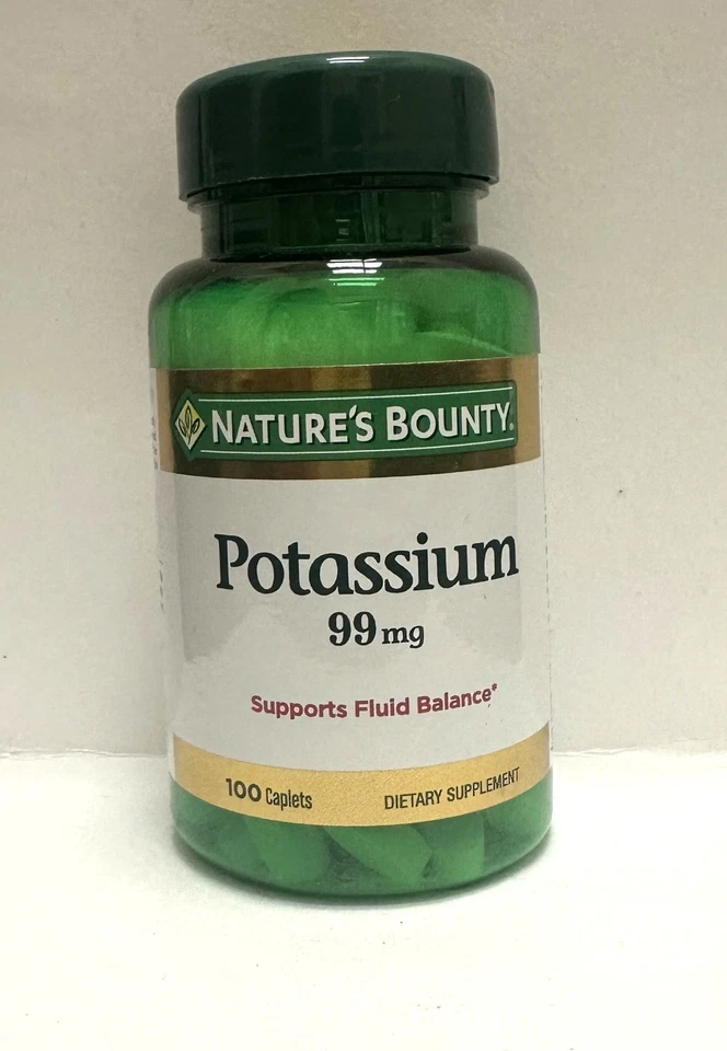 Nature's Bounty Potassium 99mg Support Fluid Balance - 100 Caplets EXP:11/2025 - Image 1 of 1