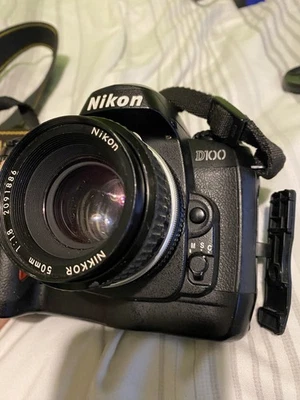 Nikon D100 DSLR - with lens, memory card and charger. - Image 1 of 4