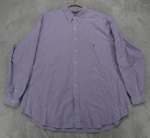 Ralph Lauren Hemd Herren 3XLT Lila Gestreift Classic Fit Button Down Pony Logo - Bild 1 von 14