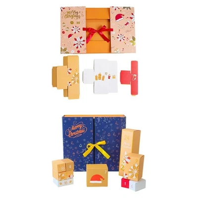 Advent Calendar Boxes Empty to Fill Ornament DIY 24 Days Count Down Calendar - Image 1 of 2