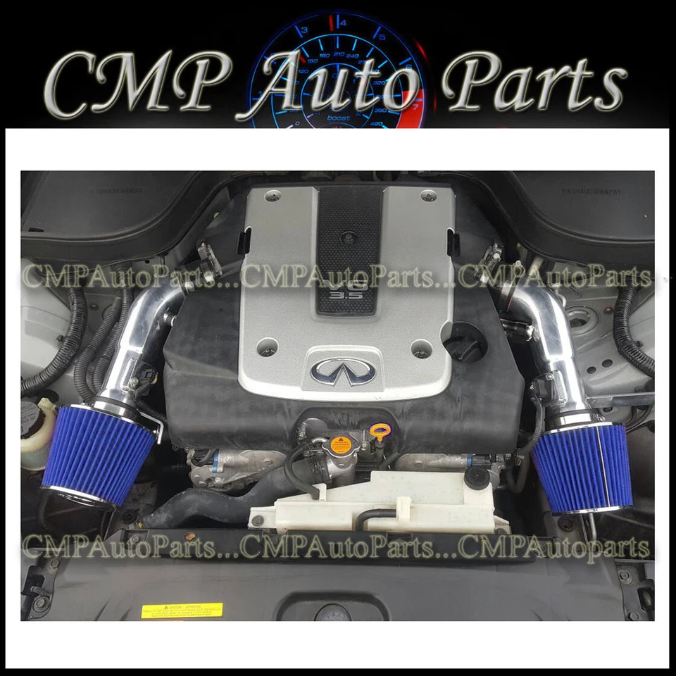 KIT DE ADMISIÓN DE AIRE DOBLE/DOBLE SEDÁN 3,5 3,5 L INFINITI G35 2007 2008 NEGRO AZUL FIT Foto 1 de 1