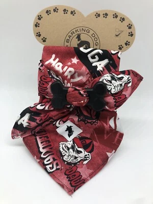 Bandanas para perros ladrando Go Dawgs UGA fútbol americano universitario rojo hueso negro 2 tamaños Foto 1 de 2
