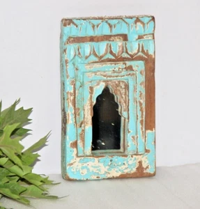 Vintage Wooden Wall Hang Home Decor Mirror Frames Original Old Fine Hand Carved - Picture 1 of 6