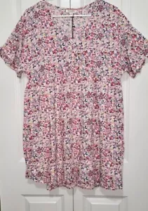 Andree By Unit Floral Dress Lined V Neck - Picture 1 of 10