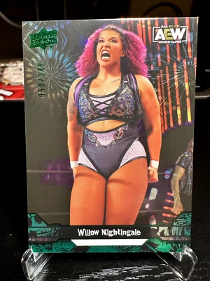WILLOW NIGHTINGALE  2023 UPPER DECK AEW GREEN PYRO 058/349 - Image 1 of 2