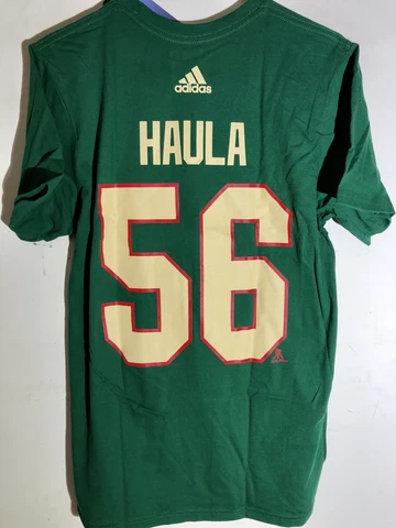 adidas  NHL T-Shirt Minnesota Wild Erik Haula Green sz 2X Cover