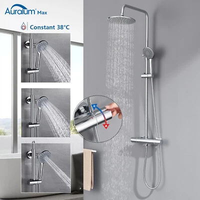 Regendusche Duschsystem mit Thermostat Duscharmatur Duschset Massage Duschpaneel - Bild 1 von 4