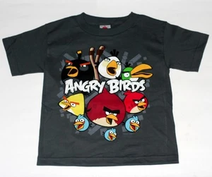 ANGRY BIRDS Rovio mobiles Videospiel fünfte sonnengrau JUNGEN KINDER JUGEND T-SHIRT neu - Bild 1 von 1