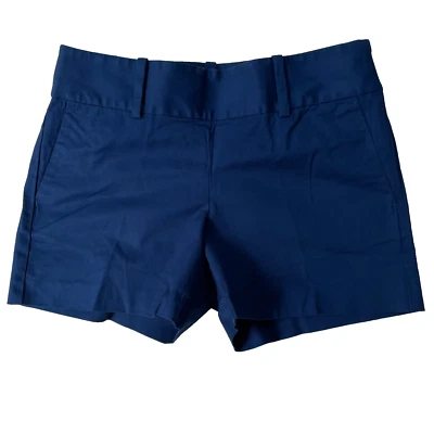 Ann Taylor Shorts Womens Sz 2 Blue Flat Front Chino Stretch Comfort Solid Beach - Image 1 of 4