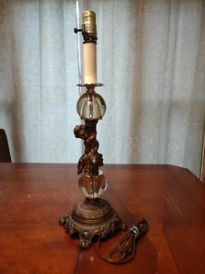 Antique Vintage Accurate Casting Co. Electric Cherub Lamp - Picture 1 of 8
