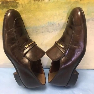 FREEMAN VTG 178918 MENS BROWN loafers shoes SIZE 10 C - Picture 1 of 9