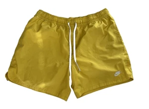 Pantalones Cortos Nike Amarillo Nylon Malla Forrados Rendimiento de Natación Para Hombre DE COLECCIÓN AÑOS 90 XL 35x5 - Imagen 1 de 6