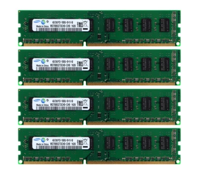 16GB 4x4GB RAM Samsung 2Rx8 PC3-106001.5V DDR3 1333Mhz  DIMM Desktop Memory RAM！ - Image 1 of 4