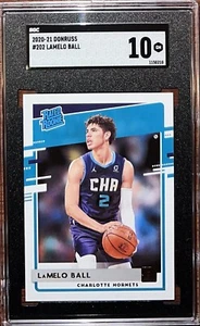 2020-21 Donruss #202 LAMELO BALL Rated Rookie 1150210 SGC 10 - Picture 1 of 2