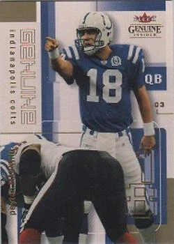 Peyton Manning 2003 Fleer Genuine Insider Football - #81 - Indianapolis Colts - Image 1 of 2