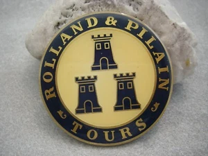 vintage french ROLLAND & PILAIN car manufacturer radiator badge emblem plaque - Picture 1 of 4