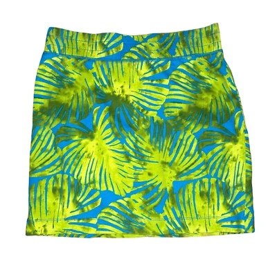 Tommy Bahama зеленый синий пальма дерево гавайский хлопок юбка размер маленький - Изображение 1 из 4