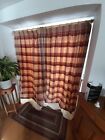 Laura Ashley Curtains Pair Brodie Cranberry Lined Fabric (157 Width)