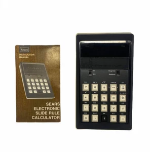 Sears Electronic Slide Rule Calculator, Manual & Case Model 801.58770 Works - Picture 1 of 9