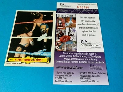 Tito Santana 1985 Topps Wrestling Card Signed Auto JSA COA - Image 1 of 3