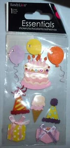 Sandy Lion Birthday party sticker scrapbook cake hats gifts stickers (X2) - Picture 1 of 2