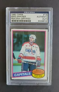 Mike Gartner signed Washington Capitals 1980 Topps Rookie Card Psa - Picture 1 of 2
